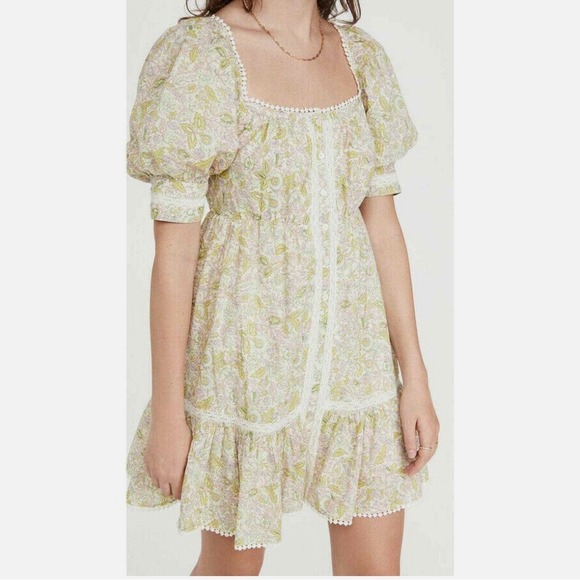 Anthropologie Dresses & Skirts - Anthropologie Love the Label Puff Sleeve Baby Doll Floral Dress Cottage Core S